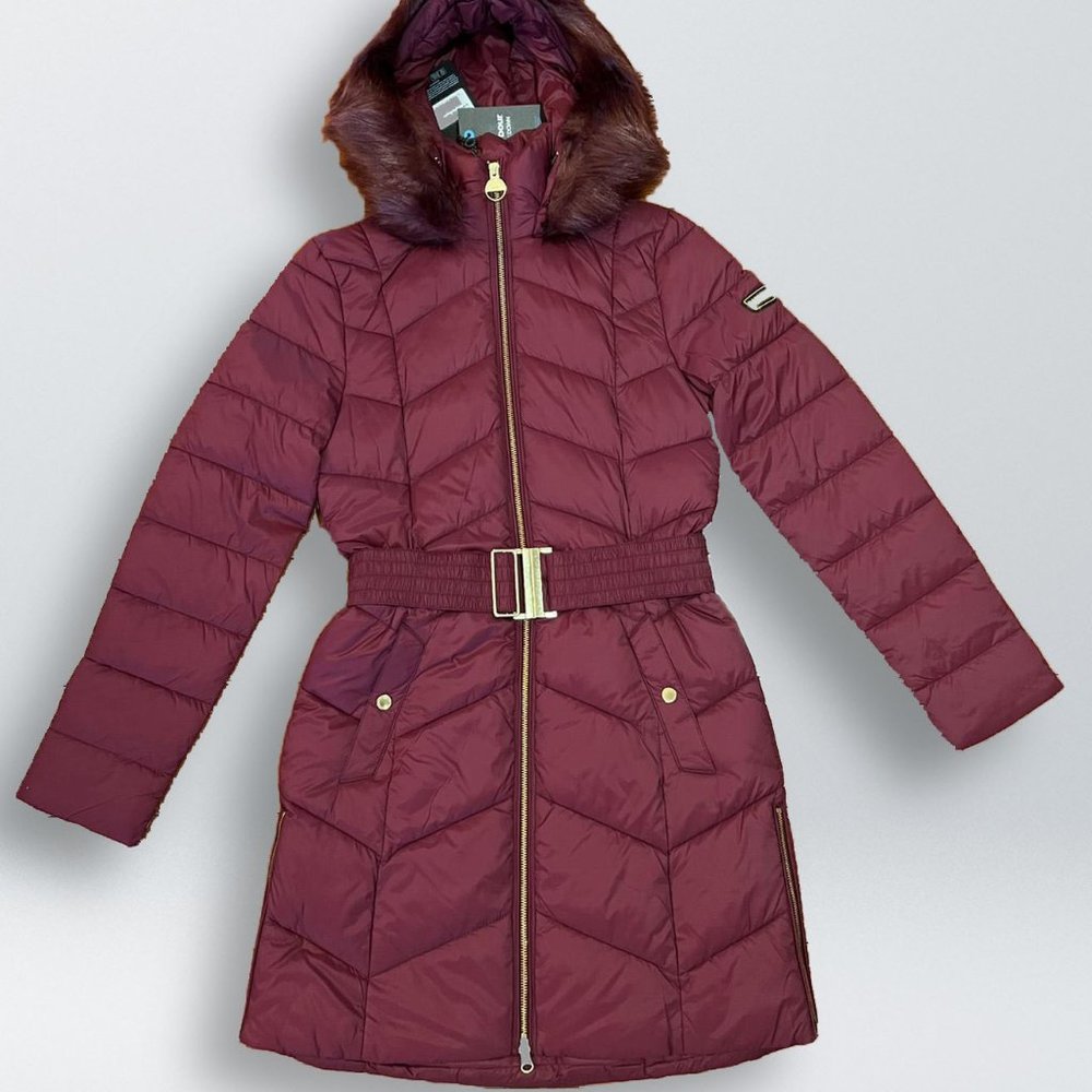 Barbour Burgundy Fibre Down Puffer Jacket